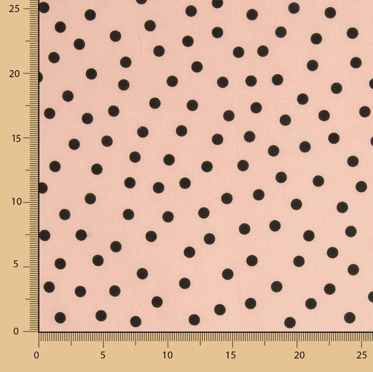 Popelín Spandex Lunares Negro 7mm Rosa - Ribes y Casals