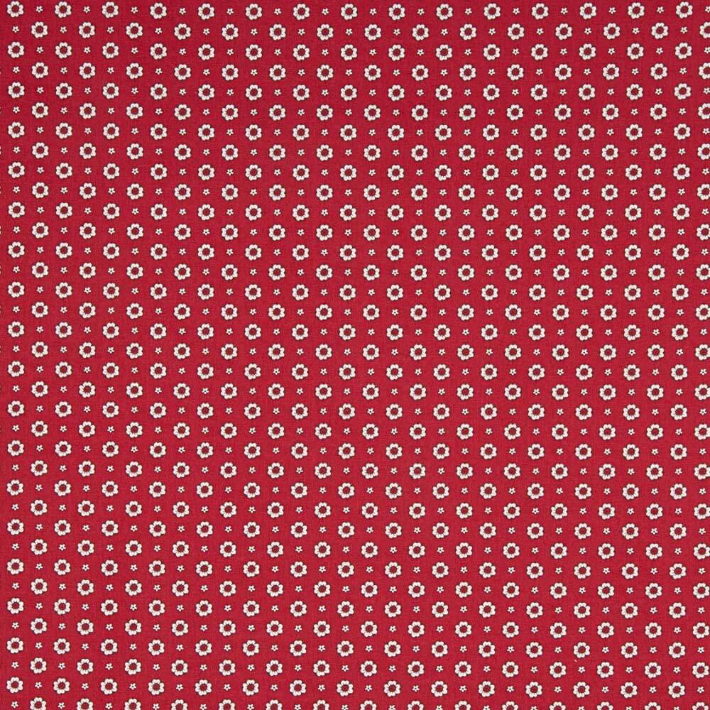 Popelín Flor Xania Rojo - Ribes y Casals