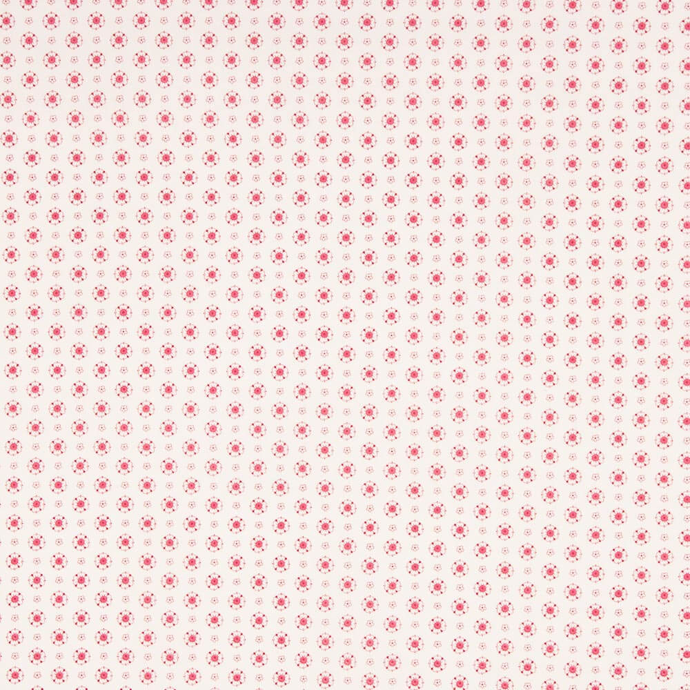 Popelín Flor Candy Rojo - Ribes y Casals