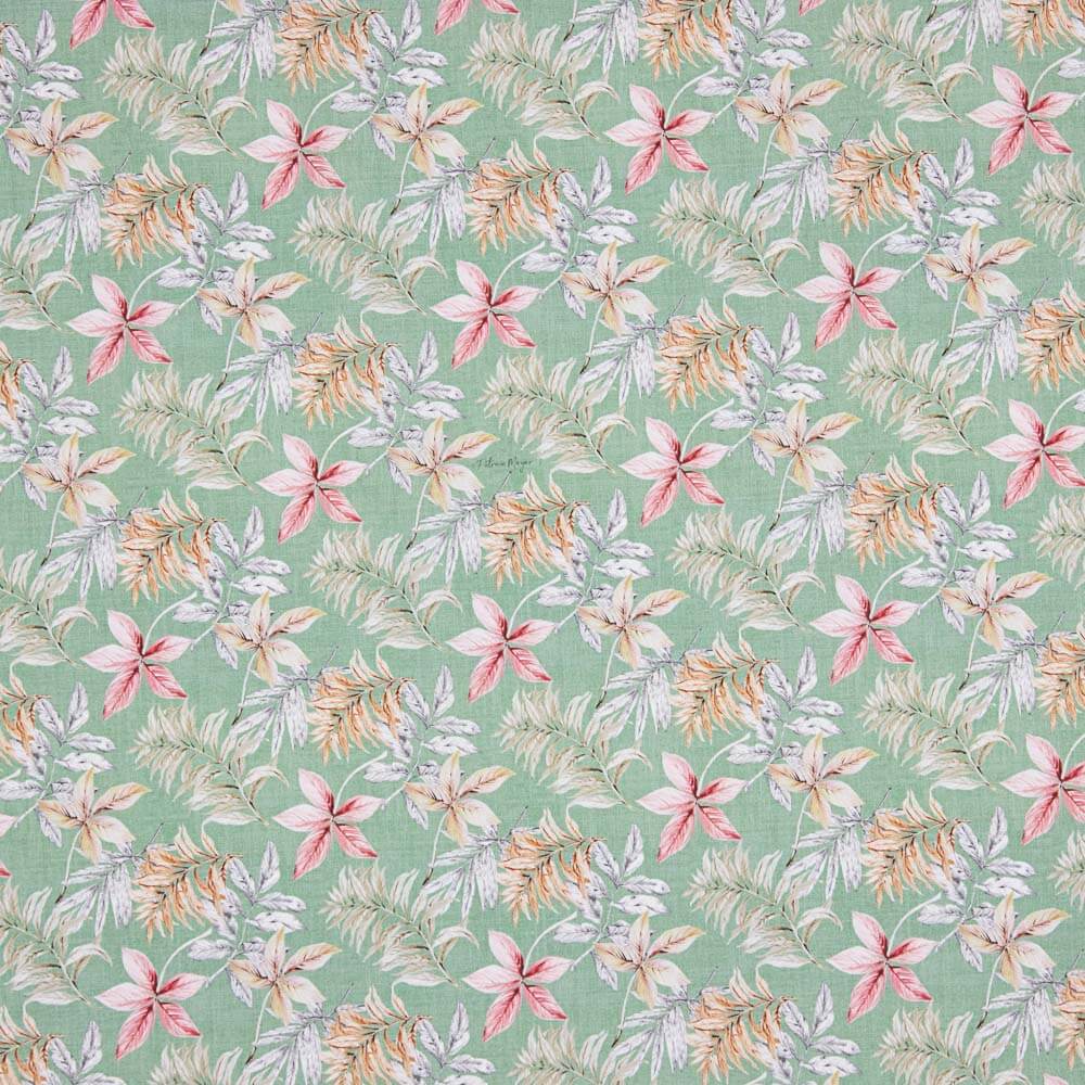 Popelín Algodón Tropical Verde Menta - Ribes y Casals