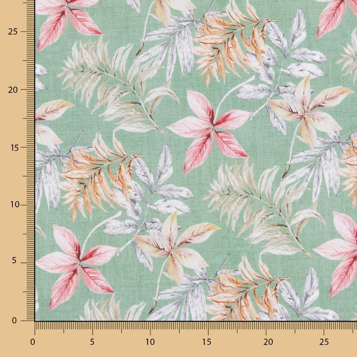 Popelín Algodón Tropical Verde Menta - Ribes y Casals