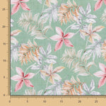Popelín Algodón Tropical Verde Menta - Ribes y Casals