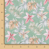 Popelín Algodón Tropical Verde Menta - Ribes y Casals
