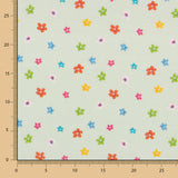 Algodón Popelín Florecitas Verde Claro - Ribes y Casals