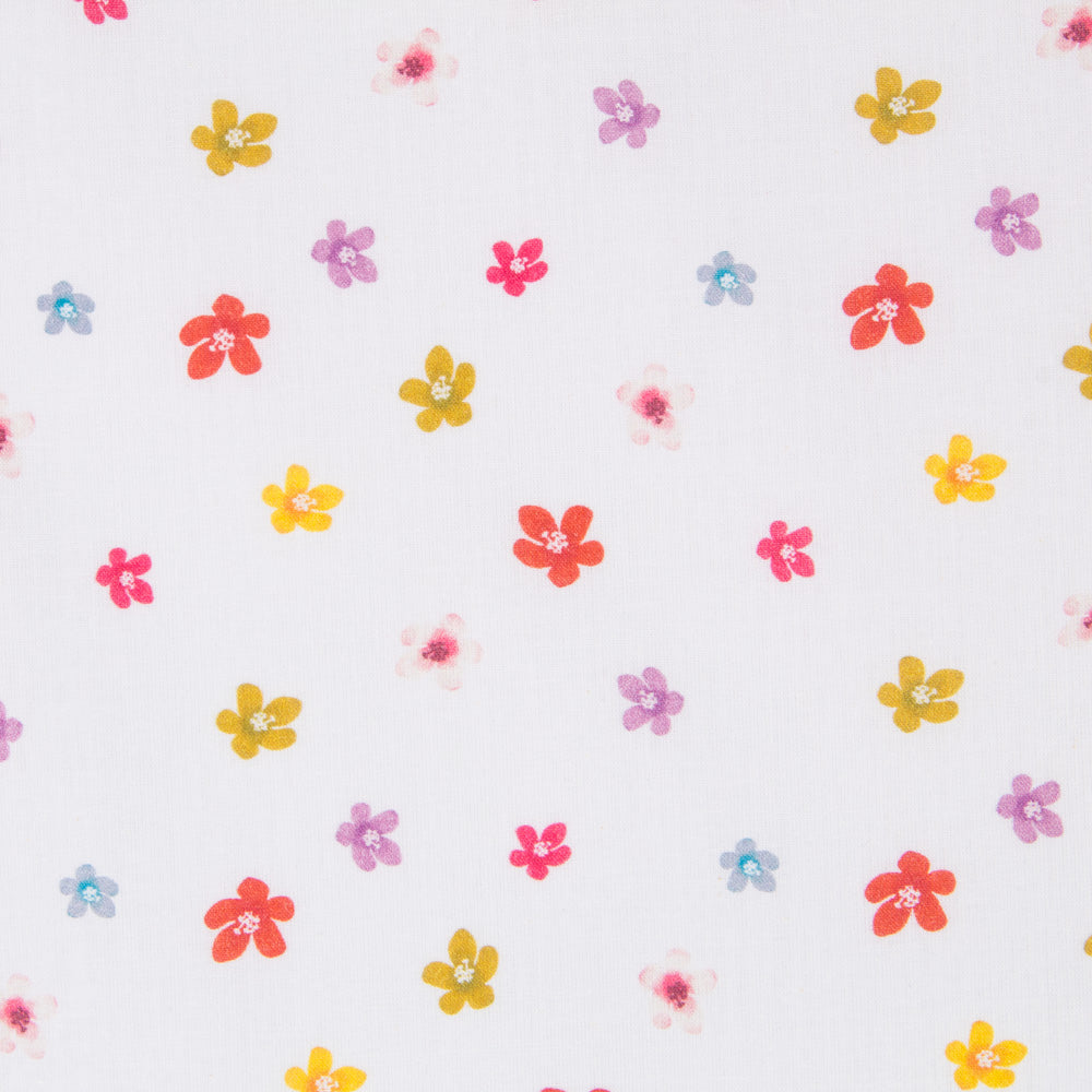 Algodón Popelín Florecitas Blanca - Ribes y Casals
