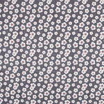 Algodón Popelín Flores Gris Marengo - Ribes y Casals