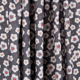 Algodón Popelín Flores Gris Marengo - Ribes y Casals