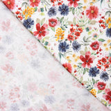 Popelín Flores Jardín Blanco - Ribes y Casals