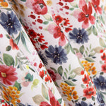 Popelín Flores Jardín Blanco - Ribes y Casals