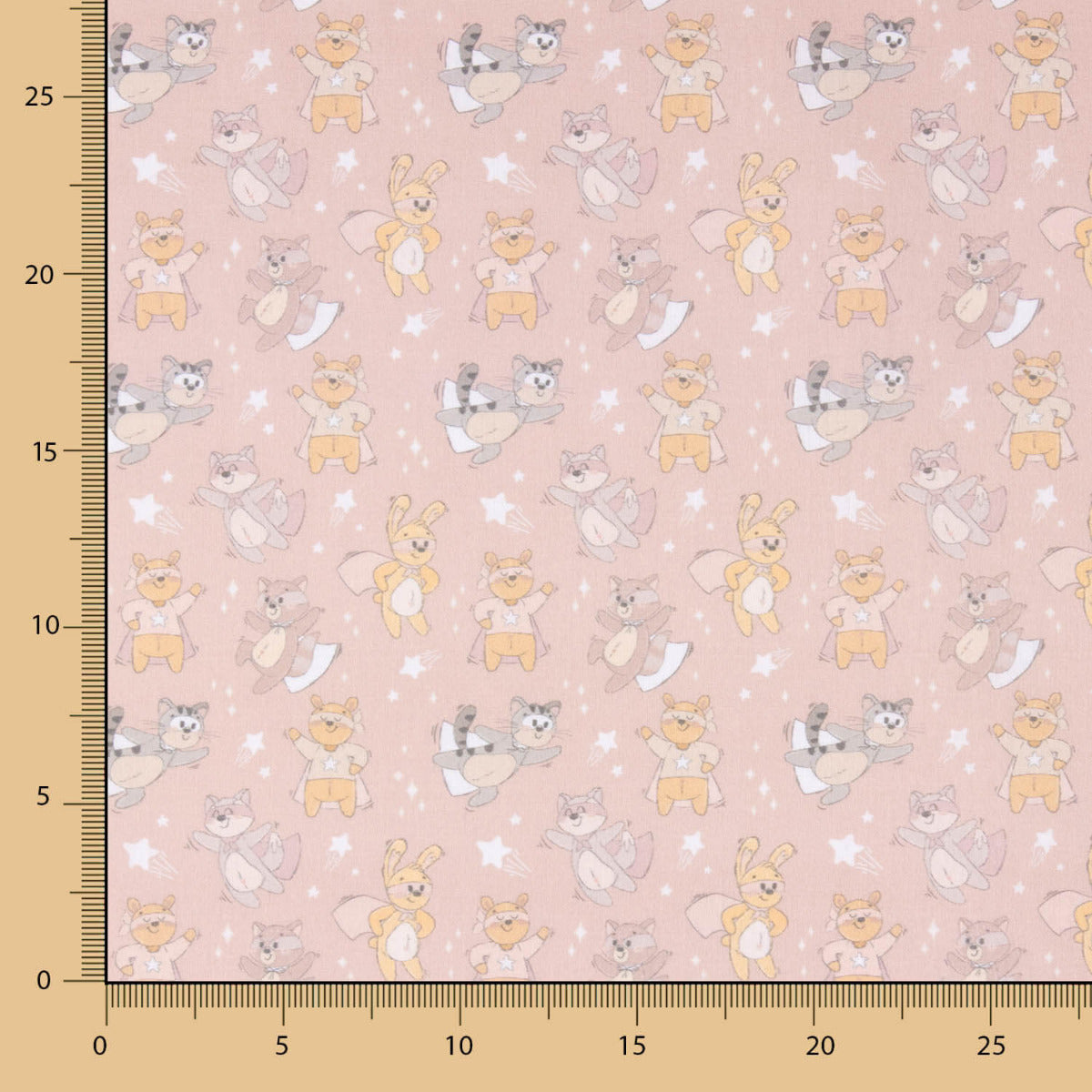 Popelín Algodón Gato Capa Rosa - Ribes y Casals