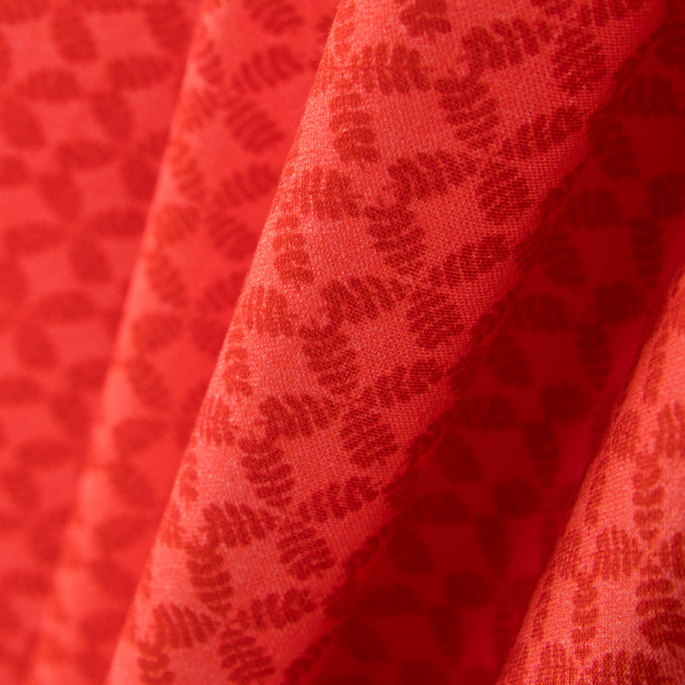 Algodón Popelín Geométrico Naranja - Ribes y Casals