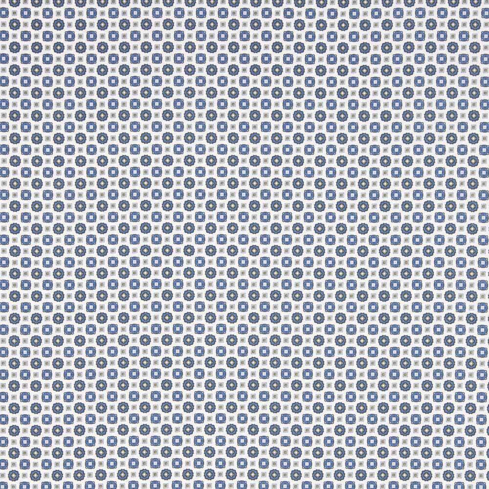 Popelín Flor Kubo Azul - Ribes y Casals