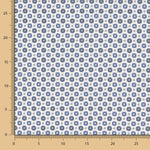 Popelín Flor Kubo Azul - Ribes y Casals