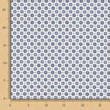 Popelín Flor Kubo Azul - Ribes y Casals