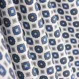 Popelín Flor Kubo Azul - Ribes y Casals