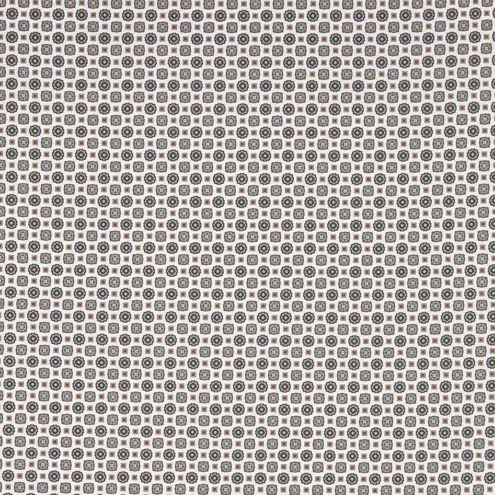 Popelín Flor Kubo Verdoso - Ribes y Casals