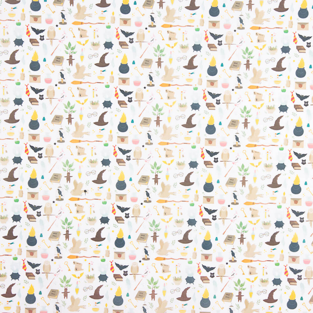 Popelín Algodón Magia Potter Blanco - Ribes y Casals