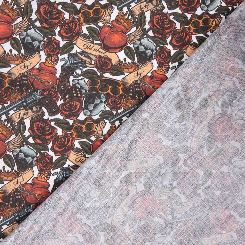 Popelín Algodón Old School Guns - Ribes y Casals