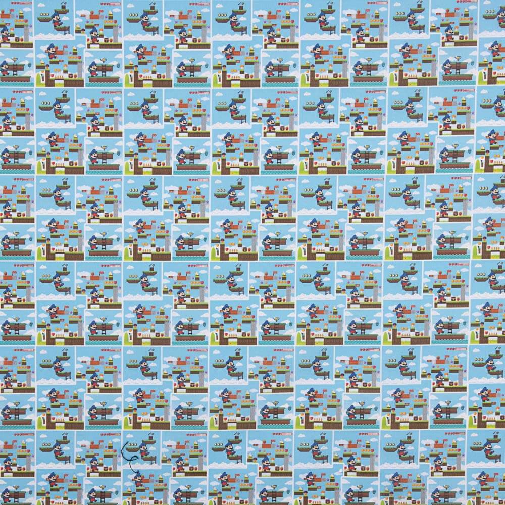 Popelín Algodón Super Mario Azul - Ribes y Casals