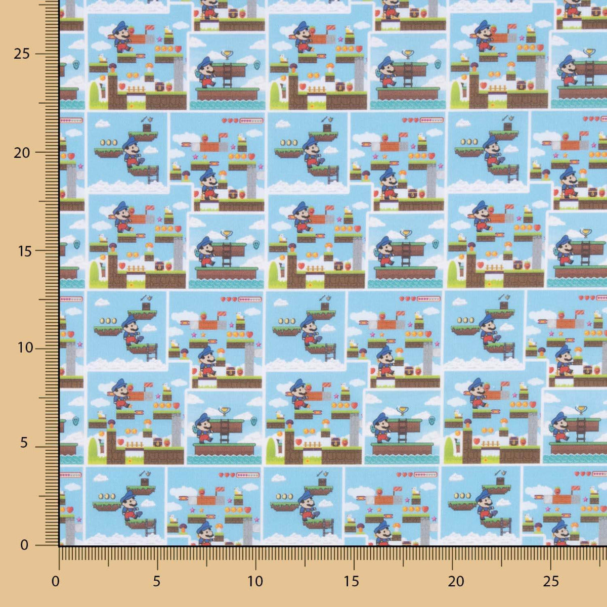 Popelín Algodón Super Mario Azul - Ribes y Casals