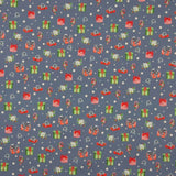 Popelín Navidad Regalos Azul - Ribes y Casals