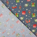 Popelín Navidad Regalos Azul - Ribes y Casals