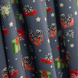 Popelín Navidad Regalos Azul - Ribes y Casals