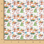 Popelín Navidad Dibujos Blanco - Ribes y Casals