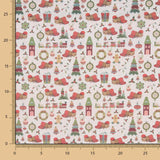 Popelín Navidad Dibujos Gris - Ribes y Casals