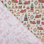 Popelín Navidad Dibujos Gris - Ribes y Casals