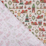 Popelín Navidad Dibujos Gris - Ribes y Casals