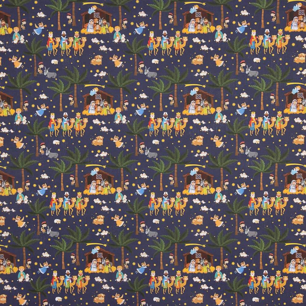 Retal Popelín Navidad Noche Reyes 40x140 cm - Ribes y Casals