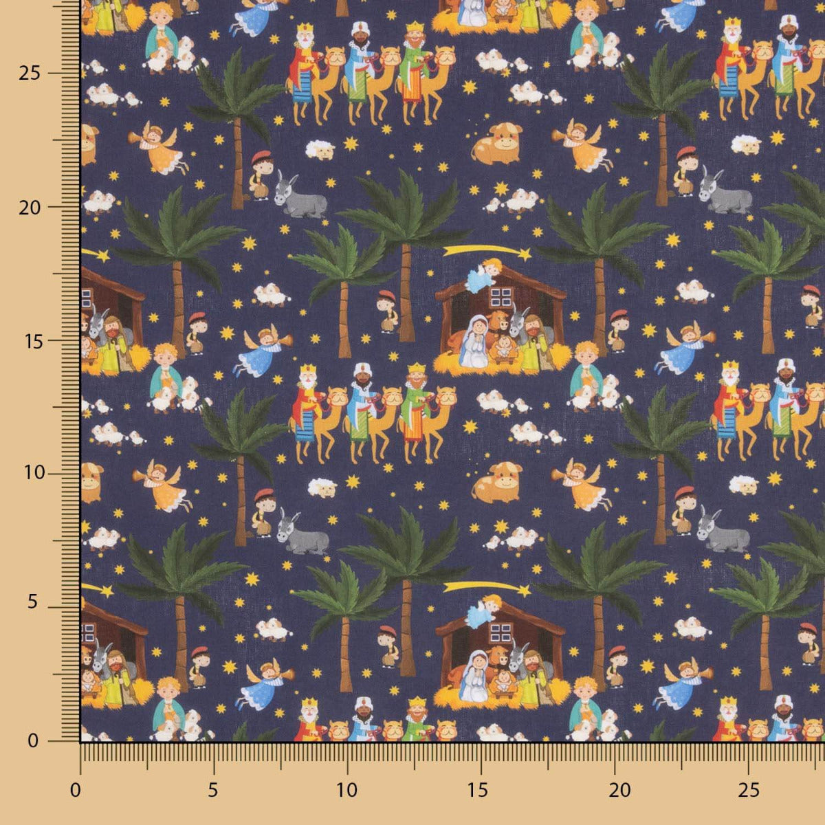 Retal Popelín Navidad Noche Reyes 40x140 cm - Ribes y Casals