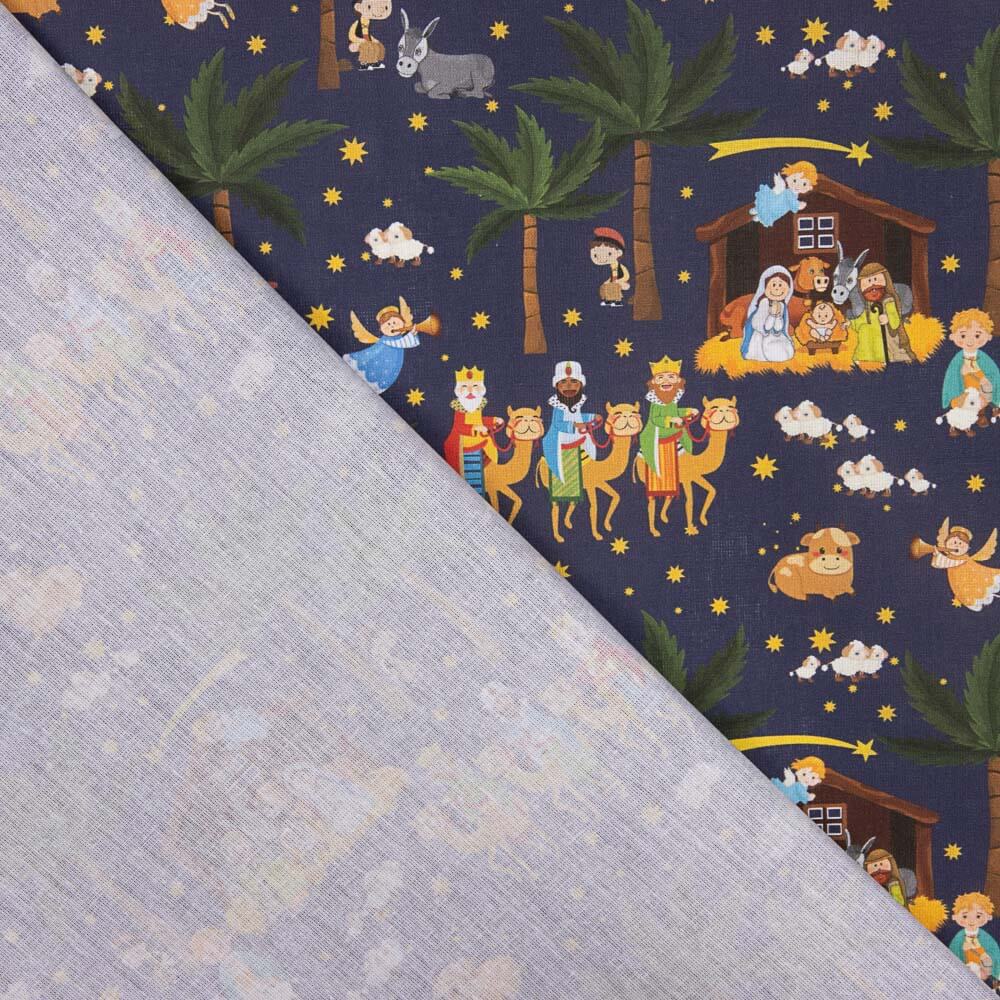 Retal Popelín Navidad Noche Reyes 40x140 cm - Ribes y Casals