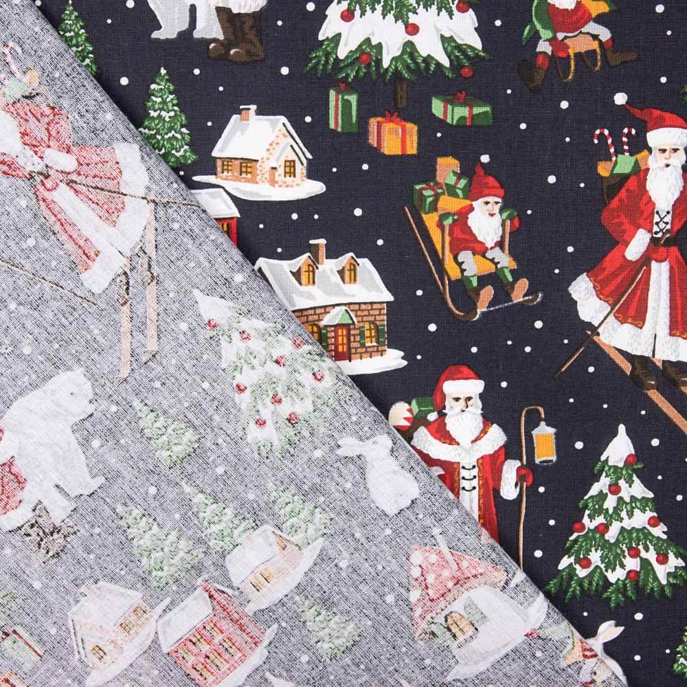 Popelín Navidad Papa Noel Marino - Ribes y Casals