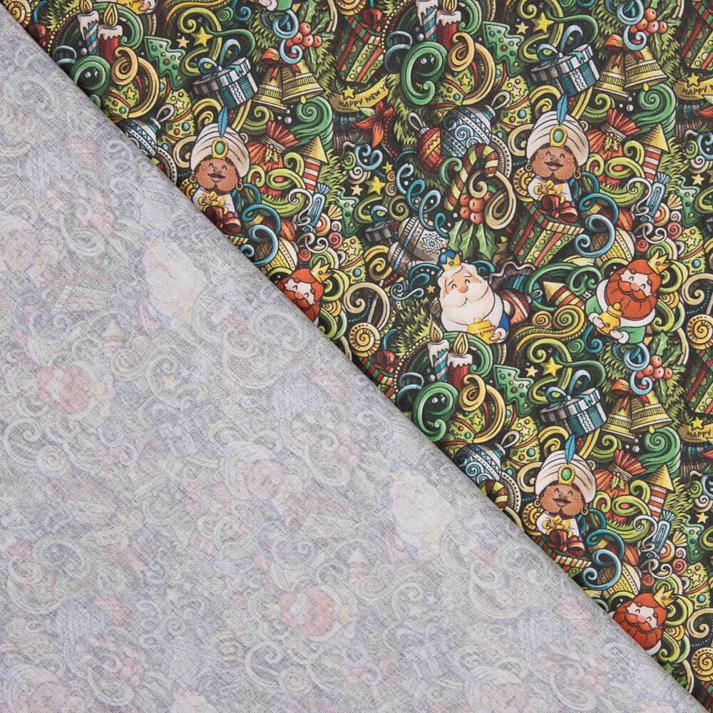 Popelín Navidad Reyes Magos Print - Ribes y Casals