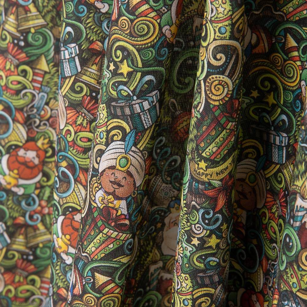 Popelín Navidad Reyes Magos Print - Ribes y Casals