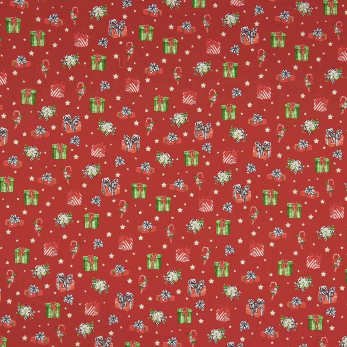 Popelín Navidad Regalos Rojo - Ribes y Casals