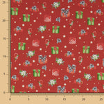 Popelín Navidad Regalos Rojo - Ribes y Casals