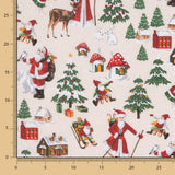 Popelín Navidad Papa Noel Crudo - Ribes y Casals