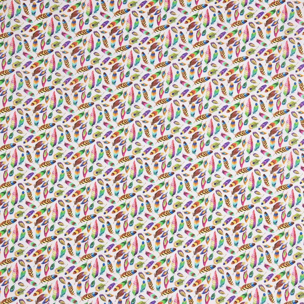 Popelín Algodón Plumas Colores - Ribes y Casals