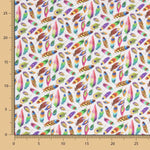 Popelín Algodón Plumas Colores - Ribes y Casals