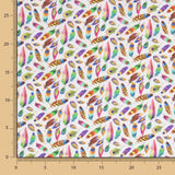 Popelín Algodón Plumas Colores - Ribes y Casals