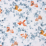 Popelín Algodón Pez Koi Blanco - Ribes y Casals