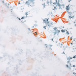Popelín Algodón Pez Koi Blanco - Ribes y Casals