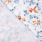 Popelín Algodón Pez Koi Blanco - Ribes y Casals