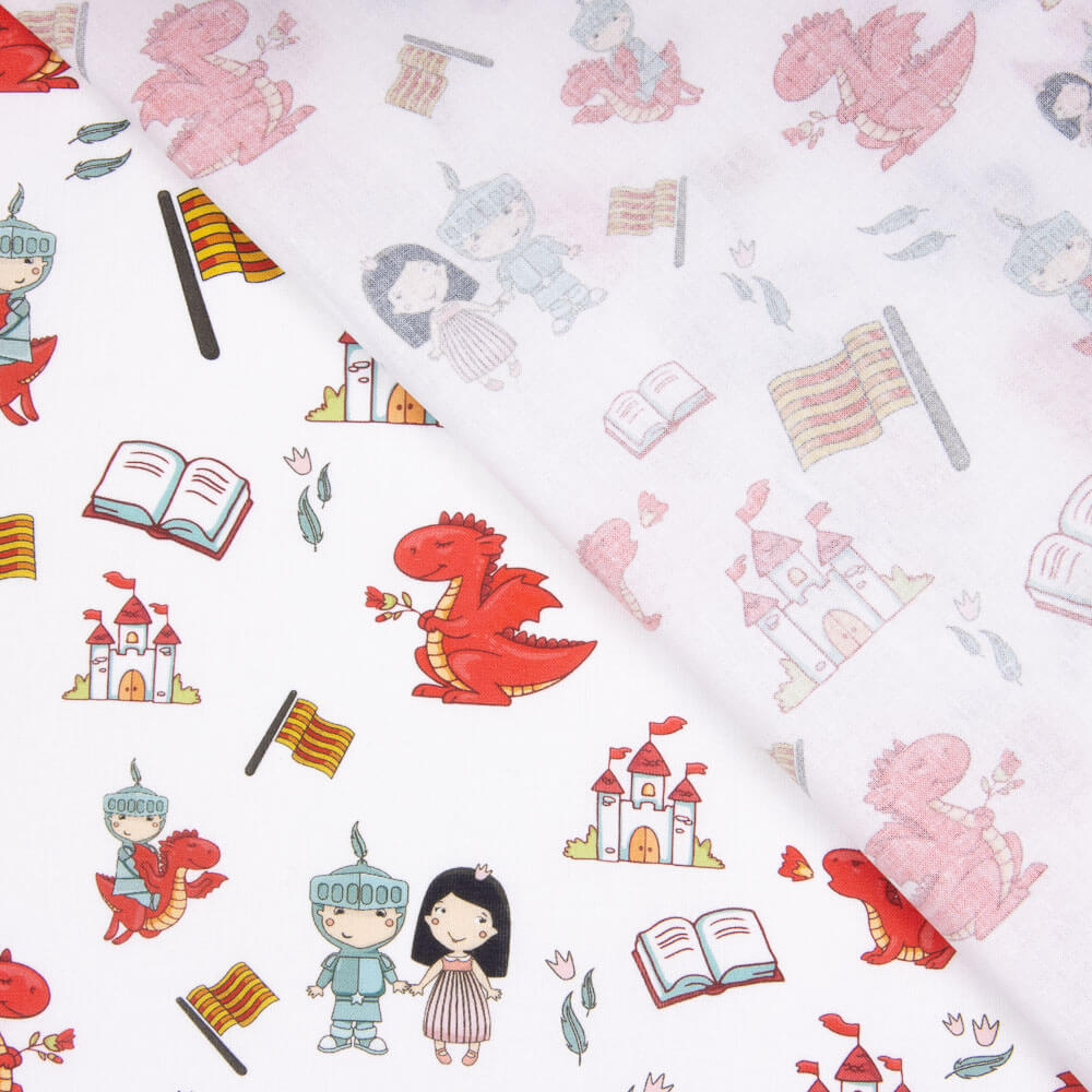 Popelín Sant Jordi Blanco - Ribes y Casals