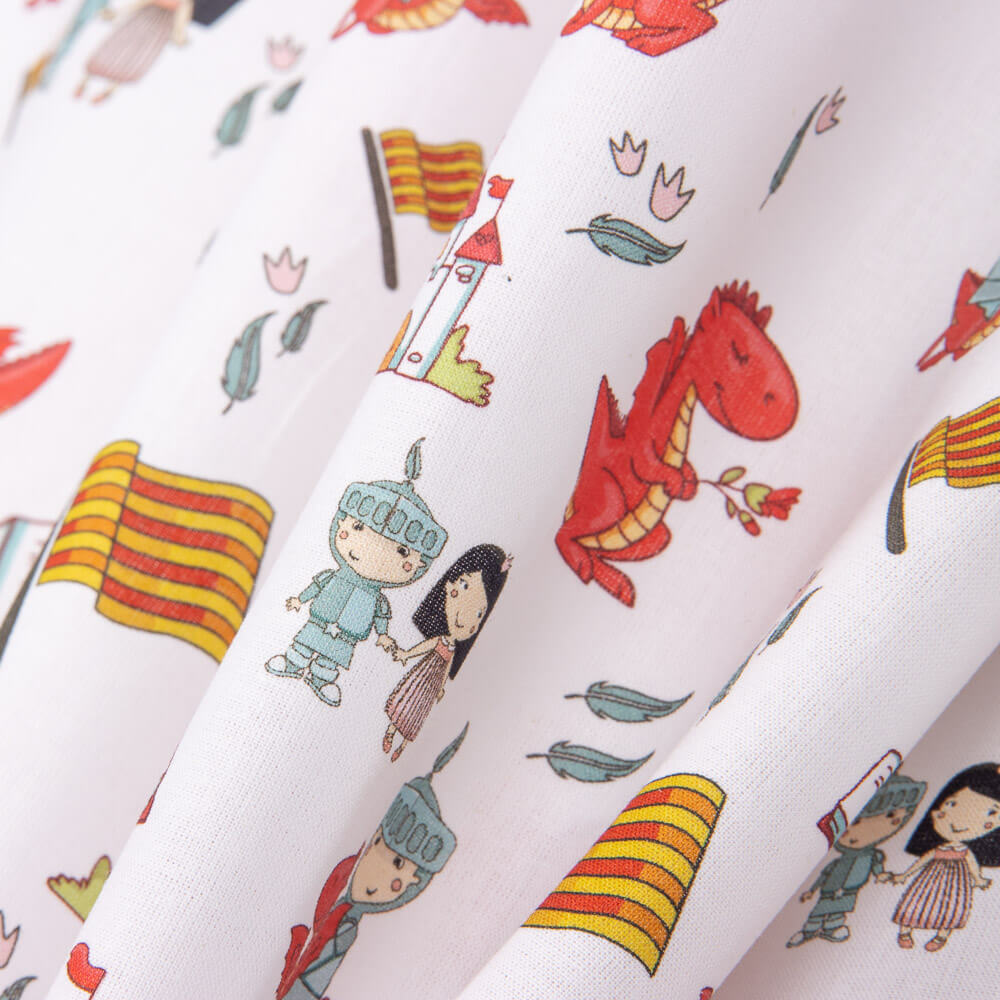 Popelín Sant Jordi Blanco - Ribes y Casals