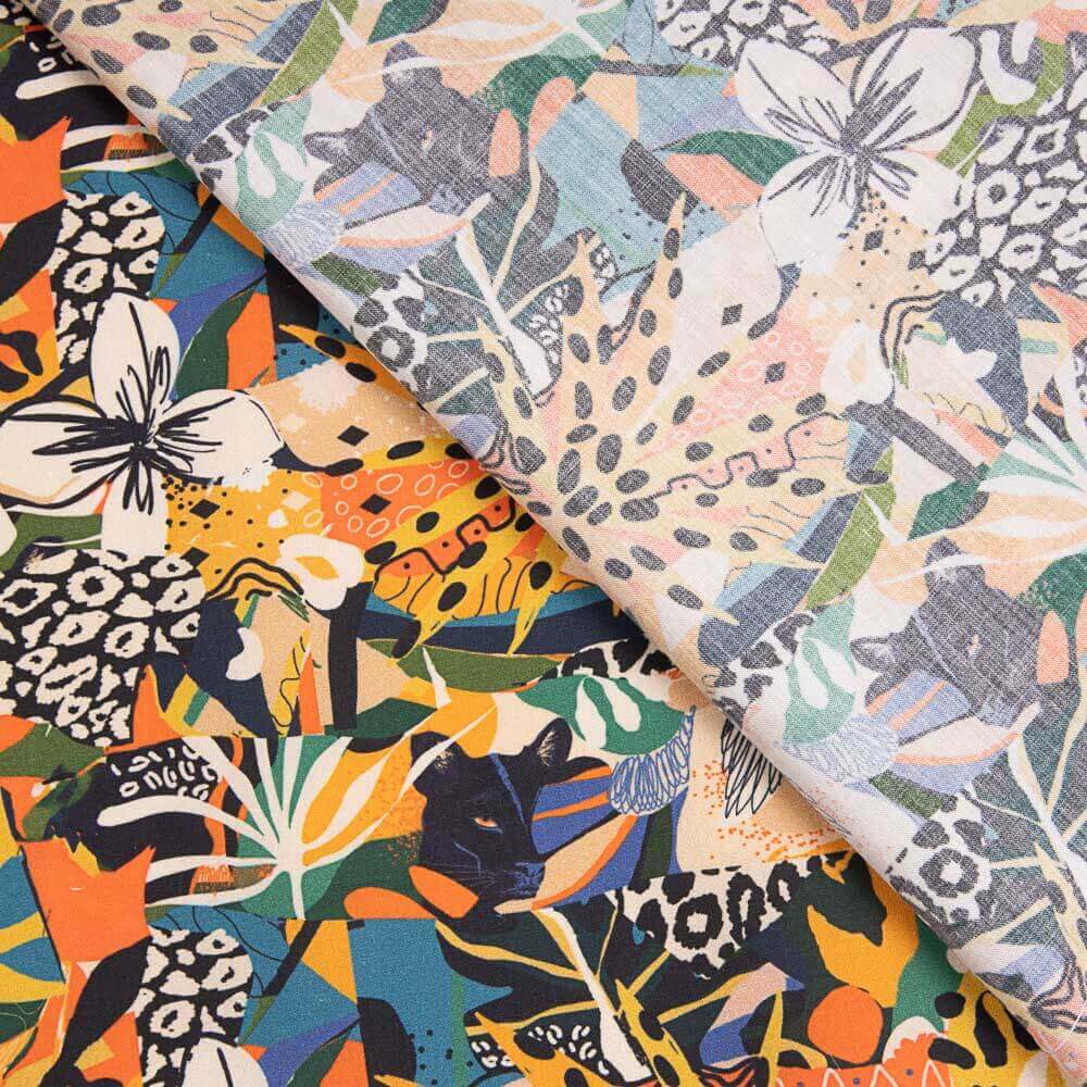 Popelín Algodón Felino Multicolor - Ribes y Casals