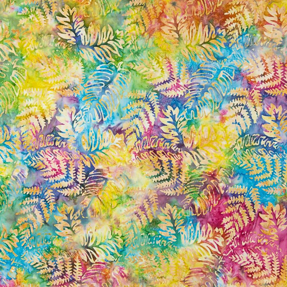 Batik Hojas Multicolor Amarillo - Ribes y Casals